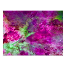 Póster Nebulosa de Eta Carinae Roxo Realçado