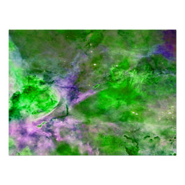 Póster Nebulosa de Eta Carinae Verde Realçado