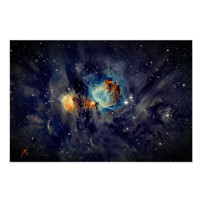 Póster Nebulosa de Galáxia do Espaço Celestial (Frente)