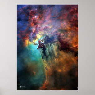 Poster Nebulosa de Lagoa - Telescópio Espacial Hubble da