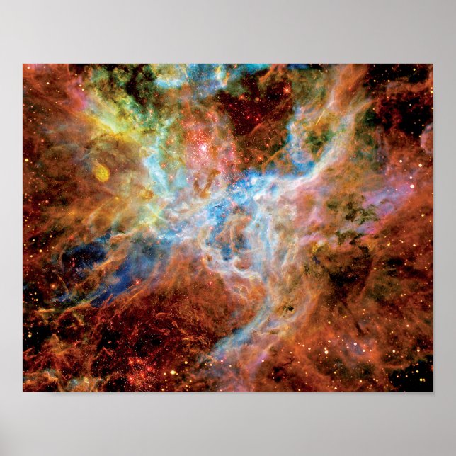 Poster Nebulosa de Tarantula R136 Foto Espacial Hubble da (Frente)