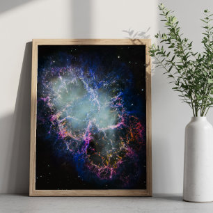 Poster Nebulosa do Caranguejo Arco-íris 8x10