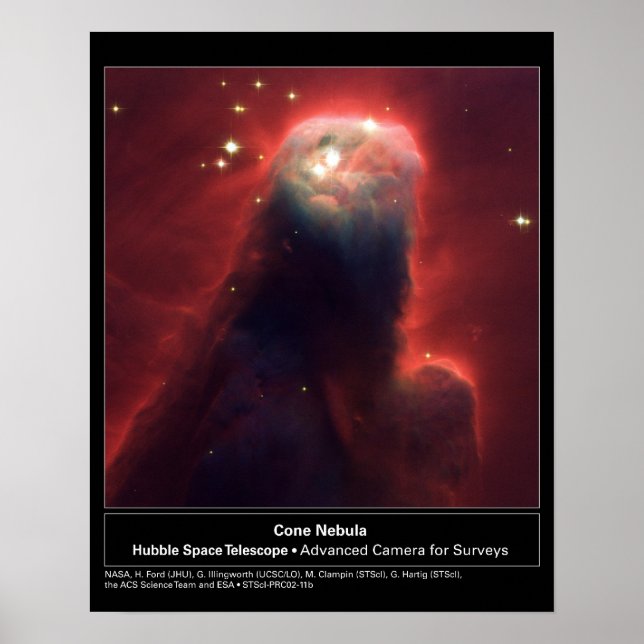 Póster Nebulosa do Cone HST (Frente)