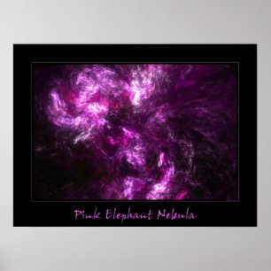 Póster Nebulosa do elefante cor-de-rosa