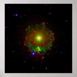Poster Nebulosa do olho do gato ou composição colorida 