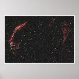 Poster Nebulosa do Véu Oriental Fotografia Cósmica do Esp