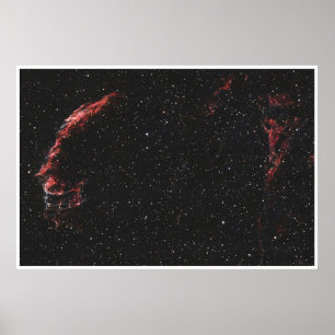 Poster Nebulosa do Véu Oriental Fotografia Cósmica do Esp