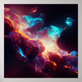 Poster Nebulosa Fantástica - Espaço Abstrato 6