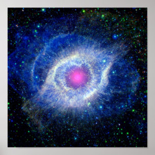 Poster Nebulosa Hélice Olho de Deus Foto Espacial Ultravi