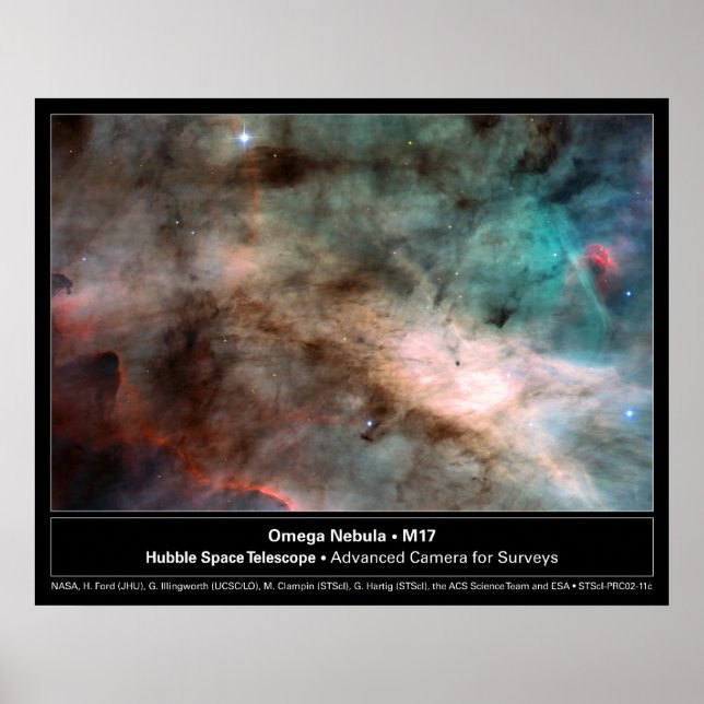 Póster Nebulosa HST Omega M17 (Frente)