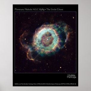 Póster Nebulosa NGC 6369 o telescópio pequeno de Hubble