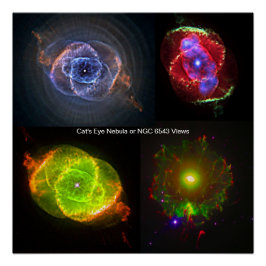 Póster Nebulosa Olho de Gato ou NGC 6543 Vistas
