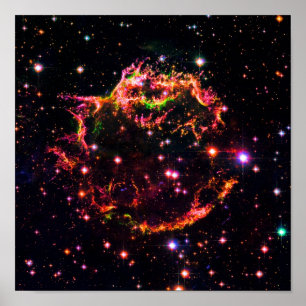 Póster Nebulosa Remanescente de Supernova Cassiopeia A Fo