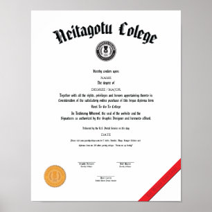 Póster Necessidade de ir à faculdade "