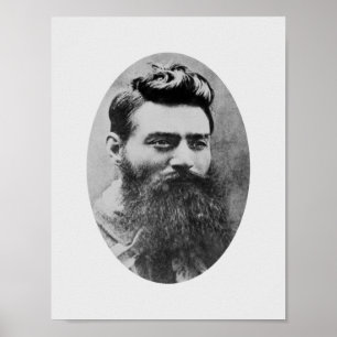Poster Ned Kelly Mugshot - 1880