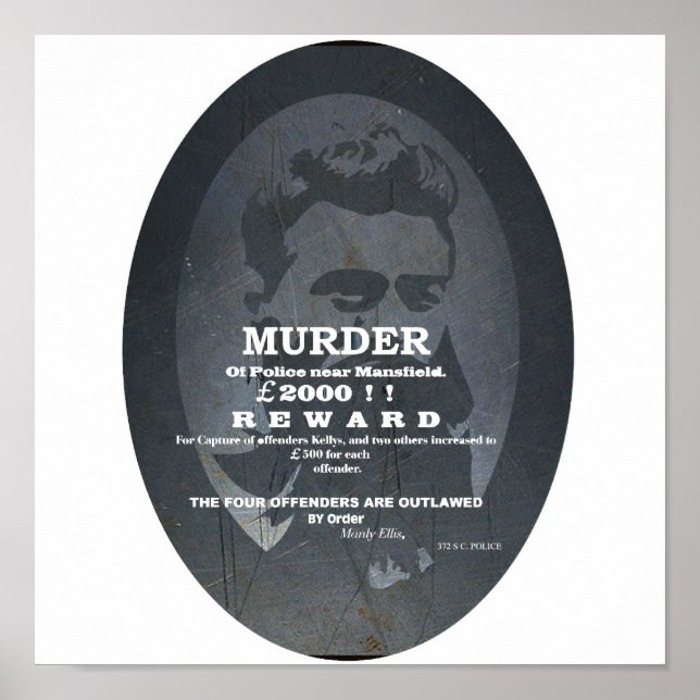 Póster Ned Kelly Reward (Frente)