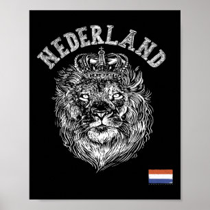 Poster Nederland Reto Países Baixos Leão Holanda Homens H