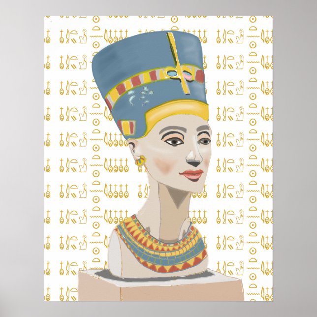 Póster Nefertiti e Cartuchos Encerrados (Frente)