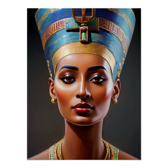 Póster Nefertiti Portrait Arte Original (Frente)