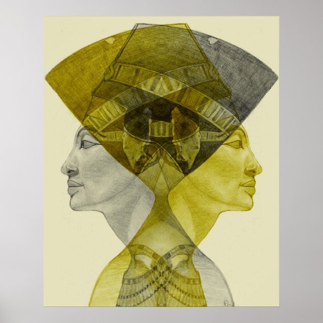 Póster nefertiti reina no topo (Frente)