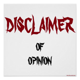 Póster "Negação de opinião "