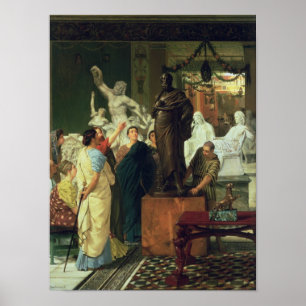 Poster Negociante de Alma-Tadema   nas estátuas