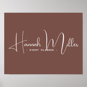 Poster Negócios de Roteiro Minimalista   Nome Personaliza