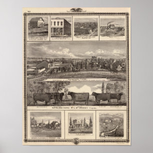 Póster Negócios, residências, Cedar County