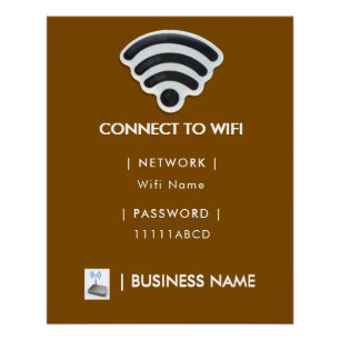 Póster Negócios Wifi Pedestal de Rede Morden