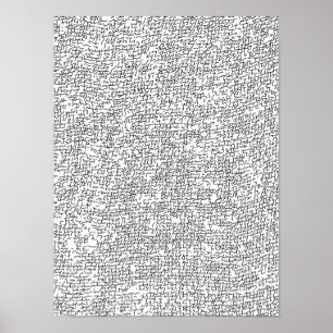 Poster Negra e branca confusão Abstrato Art