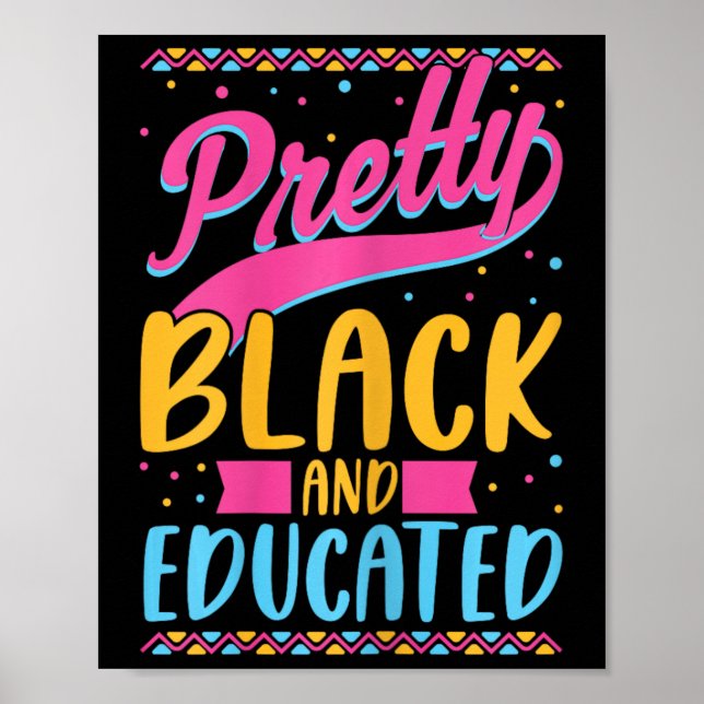 Poster Negra E Educada Negra-Americana (Frente)
