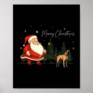 Poster Negra Engraçada Cur Cur Papai Noel Natal Wa