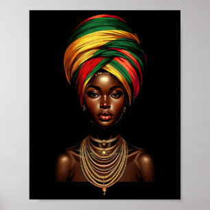 Poster Negra Garota Negra Afro Mulher Cabeceira