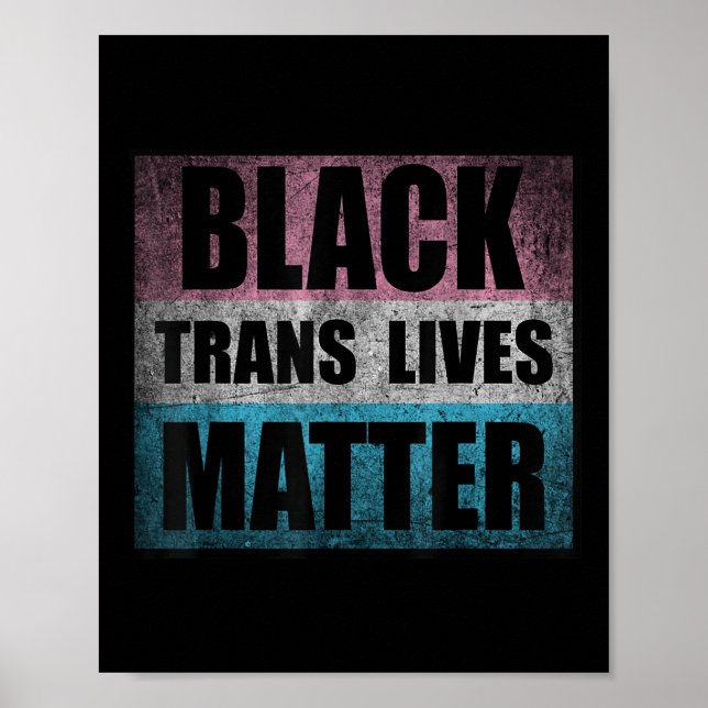 Poster Negra Transgênero Vive Activismo de Consciência Tr (Frente)