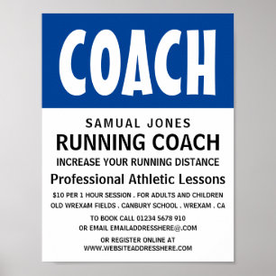 Poster Negrito Moderno, Anúncio de Lição de atletismo