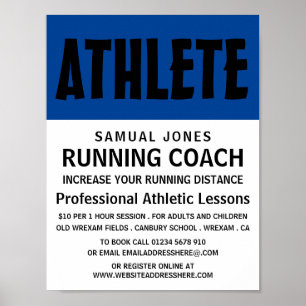 Poster Negrito Moderno, Anúncio de Lição de atletismo