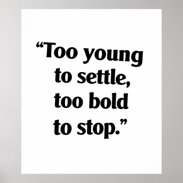 Poster Negrito o suficiente para continuar (Frente)