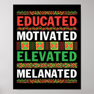 Poster Negro Americano Educado Motivado Elevado Melan