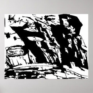 POSTER NEGRO DE CIDADE
