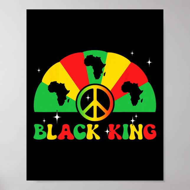 Poster Negro Rei Africano 1865 Negro (Frente)