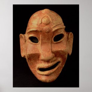Póster Negroid mask from Carthage, 7th-6th century BC (te