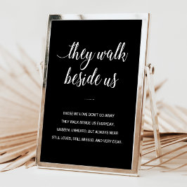 Poster Negros Andam Ao Lado Do Memorial Do Casamento Poem