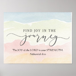 Poster Nehemiah 8:10 Alegria do Senhor é sua Força