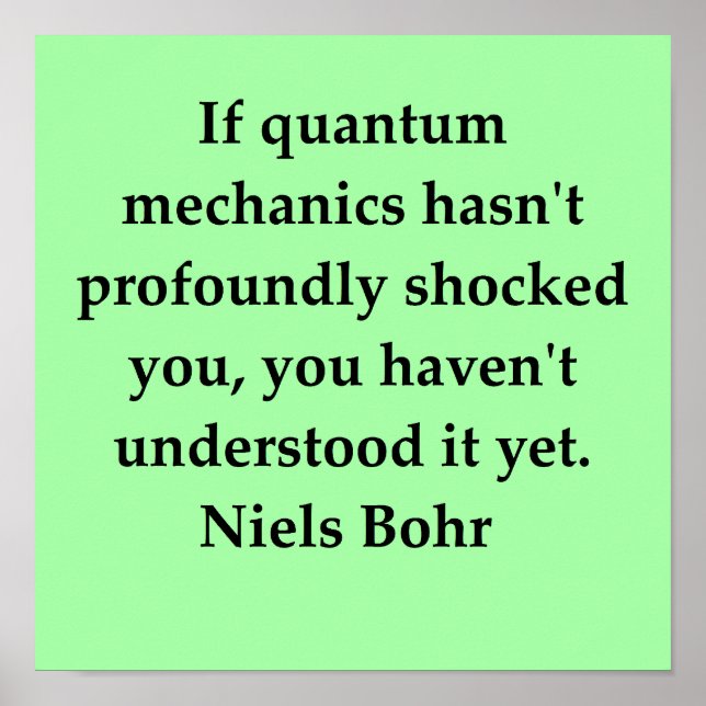 Poster neils bohr aspas (Frente)