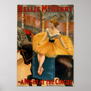 Póster Nellie McHenry em Uma noite na Canvas do Circo