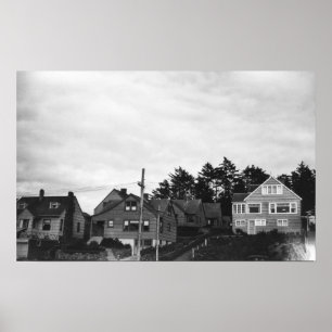 Poster Nelscott, Oregon Cottages no Oceano Pacífico