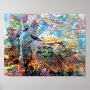 Poster Nem todos os que andam são citadas inspiradoras