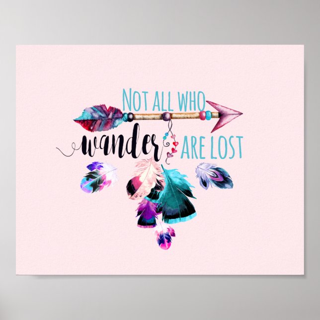 Poster Nem Todos Que Vagueiam Estão Perdidos Boêmia Wande (Frente)
