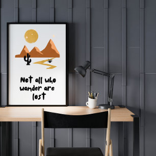 Poster Nem Todos Que Vagueiam São Ilustração Da Natureza