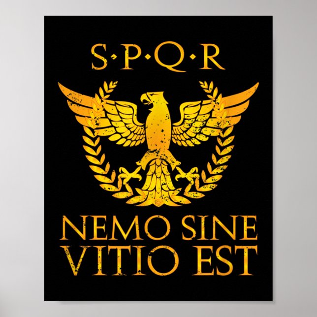 Poster Nemo Sine Vitio Est Spqr Seneca Quote Stoic (Frente)